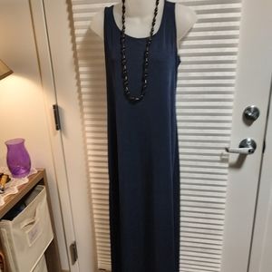 Navy Sheer Straight Tank Dress
